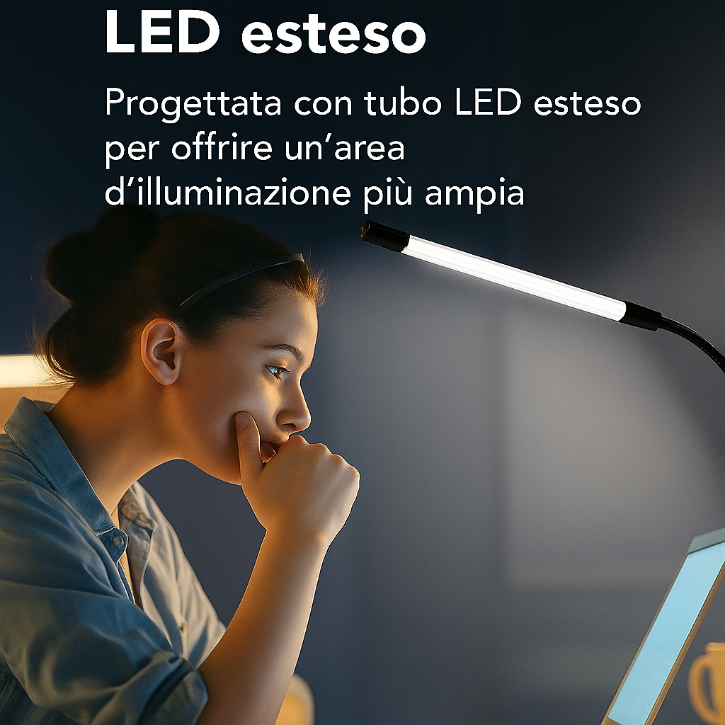 Lampada LED da Scrivania con Clip